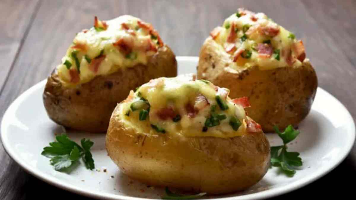 Patate au jambon et fromage